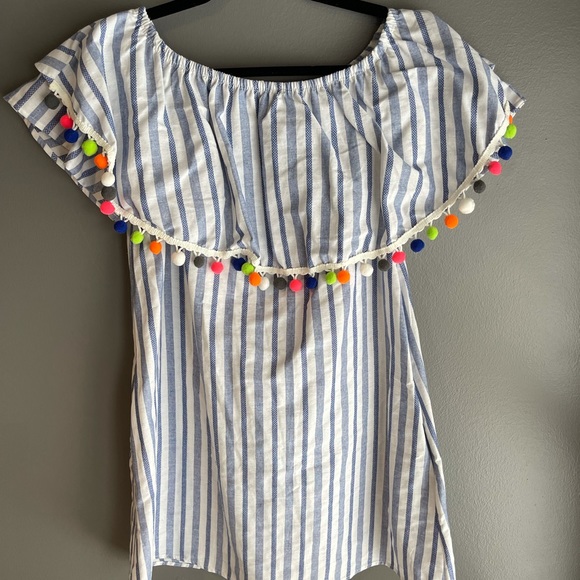 Pom Pom off the shoulder dress - Picture 1 of 4